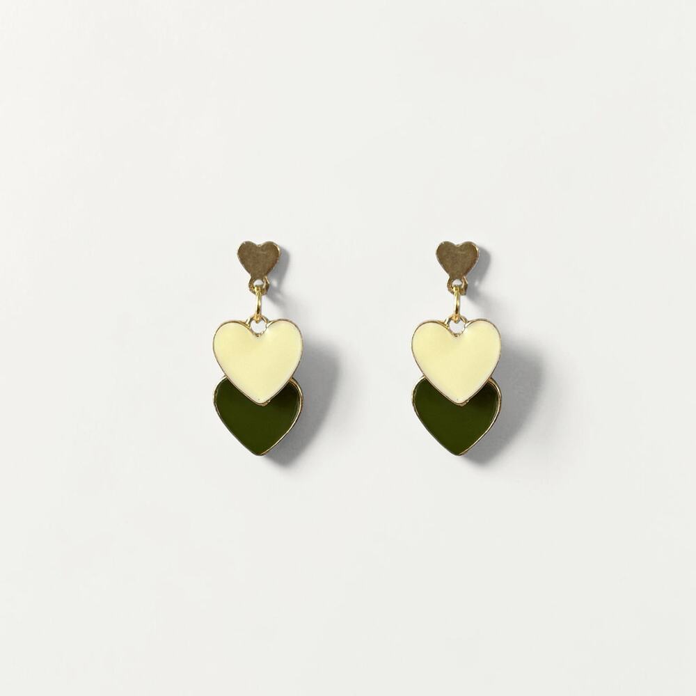 Double Heart Small Earring